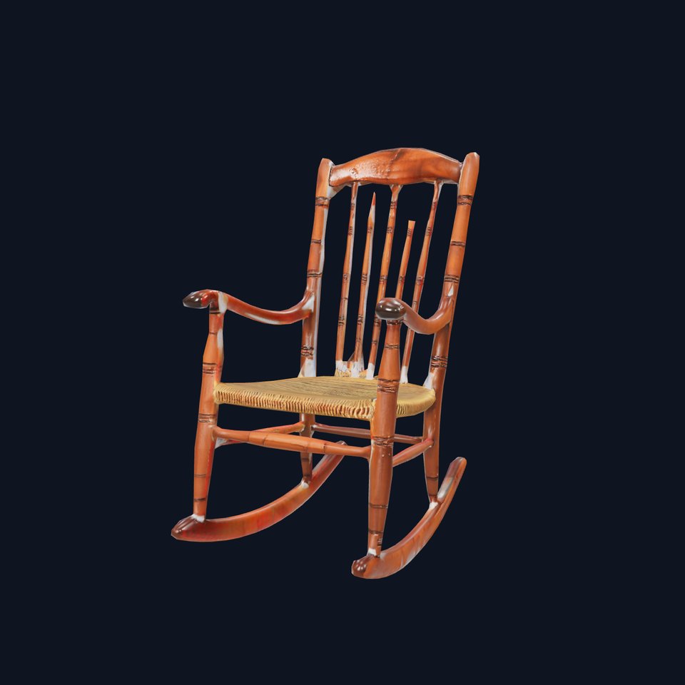 Classic Wood Rocking Chair model pack